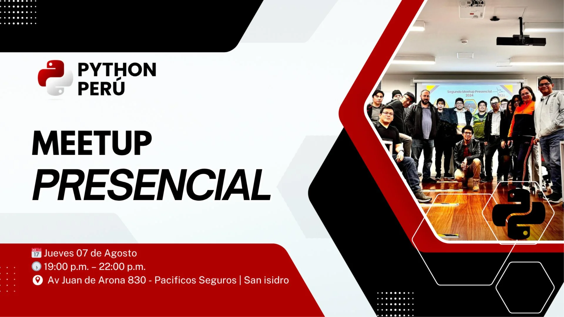 Imagen del Meetup de Python Perú